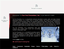 Tablet Screenshot of foxfireprevention.com